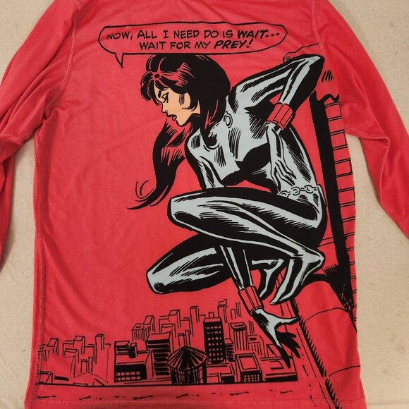Marvel Black Widow Shirt "Wait For My Prey" Long Sleeve Polyester Large - Picture 3 of 9